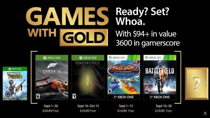 games with gold setembro 2017