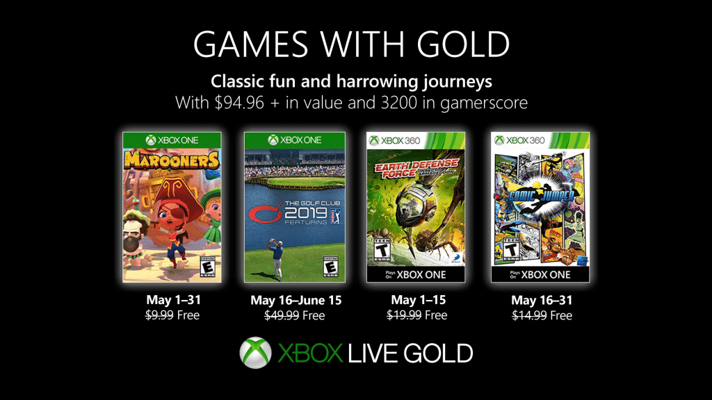 games with gold maio 2019