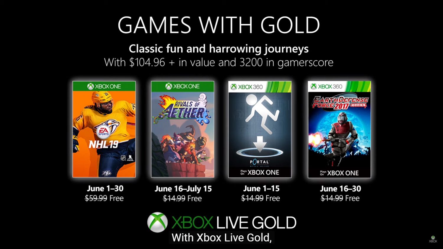 games with gold junho 2019