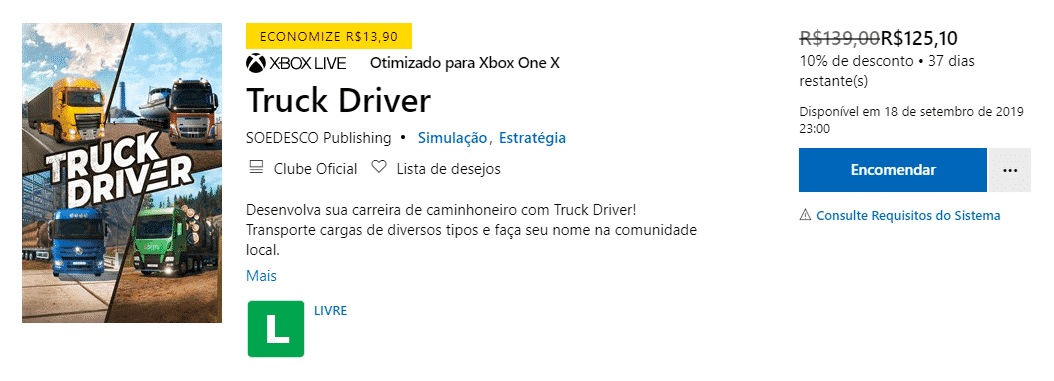 truck driver xbox one