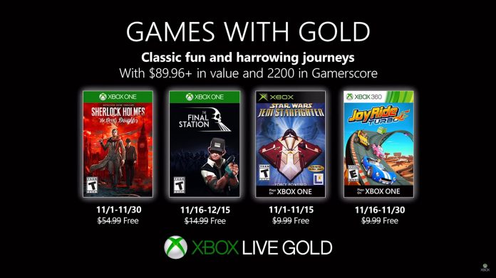 games with gold novembro