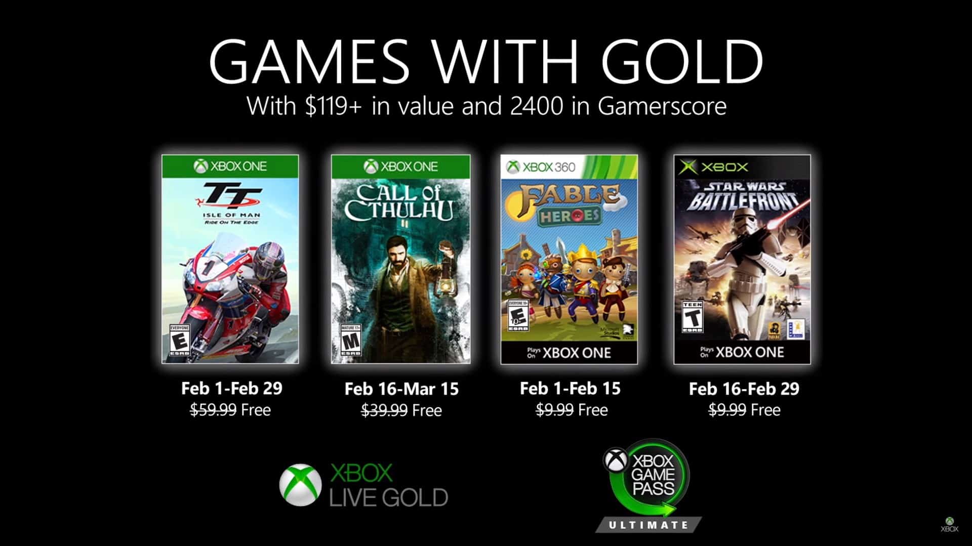 Xbox Games With Gold: Confira os jogos grátis de abril