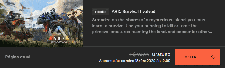 ARK: Survival Evolved grátis na Epic Games Store