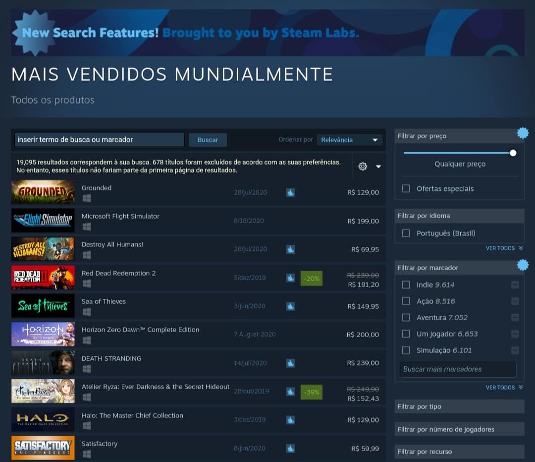 Steam: veja quais são os 20 jogos mais vendidos da semana no PC