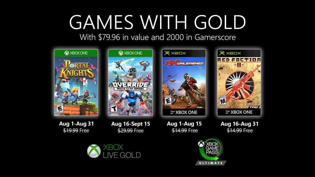 games with gold agosto