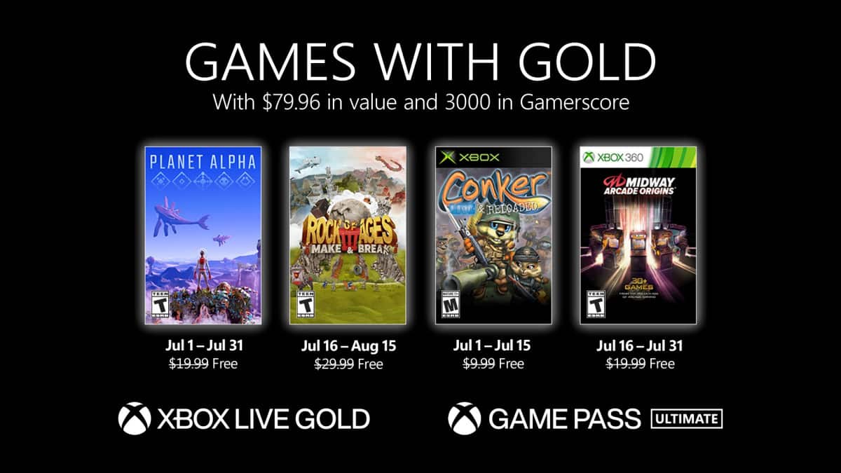 games with gold julho