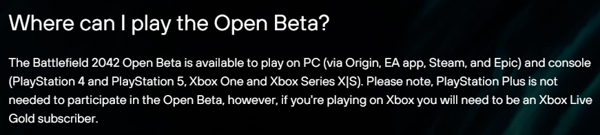 Open Beta de Battlefield 2042 é confirmado para 08 de outubro