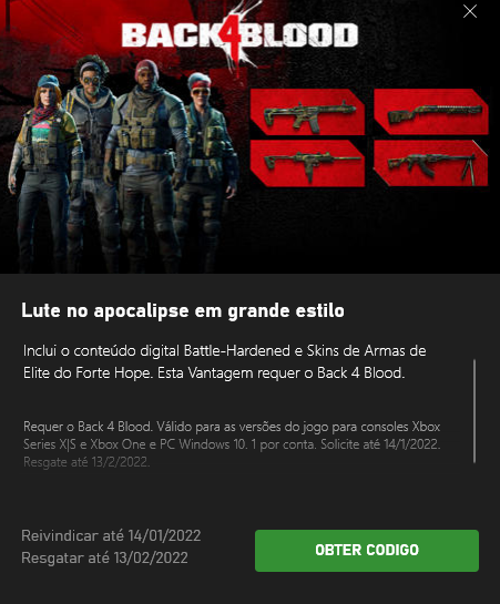 Back 4 Blood Br - Xbox One : : Games e Consoles