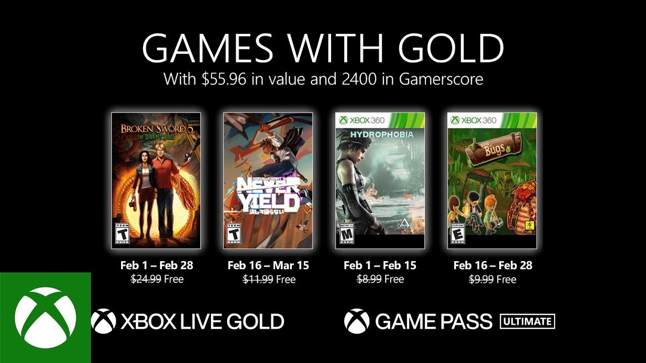 Microsoft revela os jogos grátis de fevereiro para os assinantes do Xbox  Live Gold