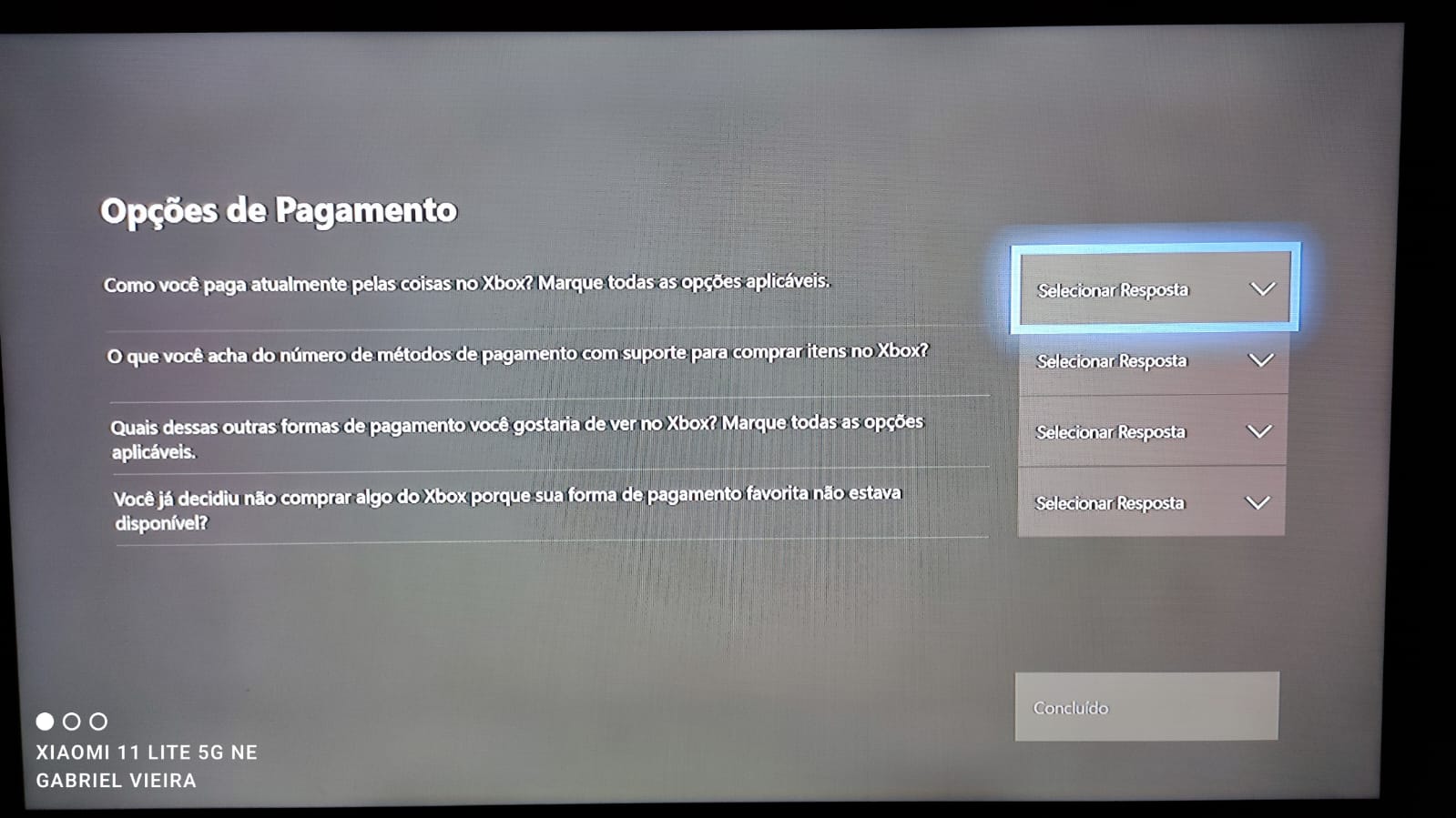 Xbox métodos de pagamento