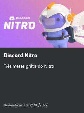 Epic games dá discord nitro de graça são 3 meses precisa confirma cartão de  crédito IS um ser com boa alma fez um cartão só pra isso criador do meme  compartilhouI informações