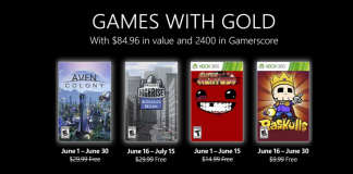 Os dois primeiros jogos do Games With Gold já estão disponíveis – 01º de junho Games With Gold
