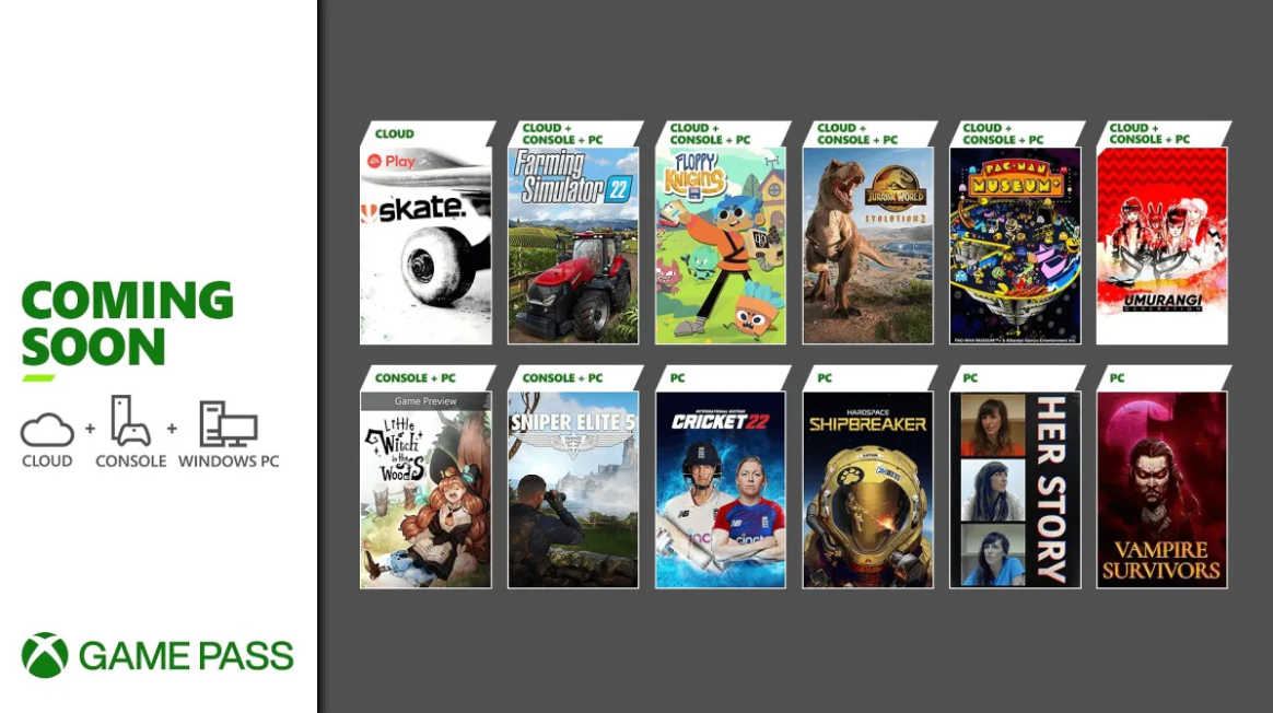 Confira os novos jogos que irão entrar no Xbox Game Pass