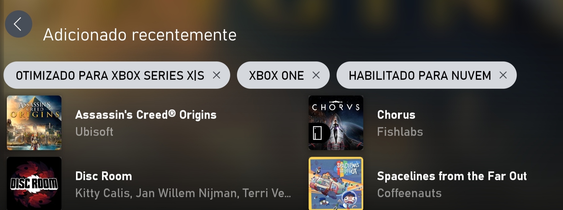 Xbox Game Pass novos jogos