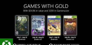 Os dois primeiros jogos do Games With Gold já estão disponíveis – 01º de julho
