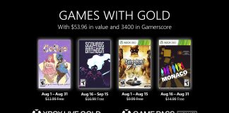 Games With Gold: Revelados os Games de Agosto