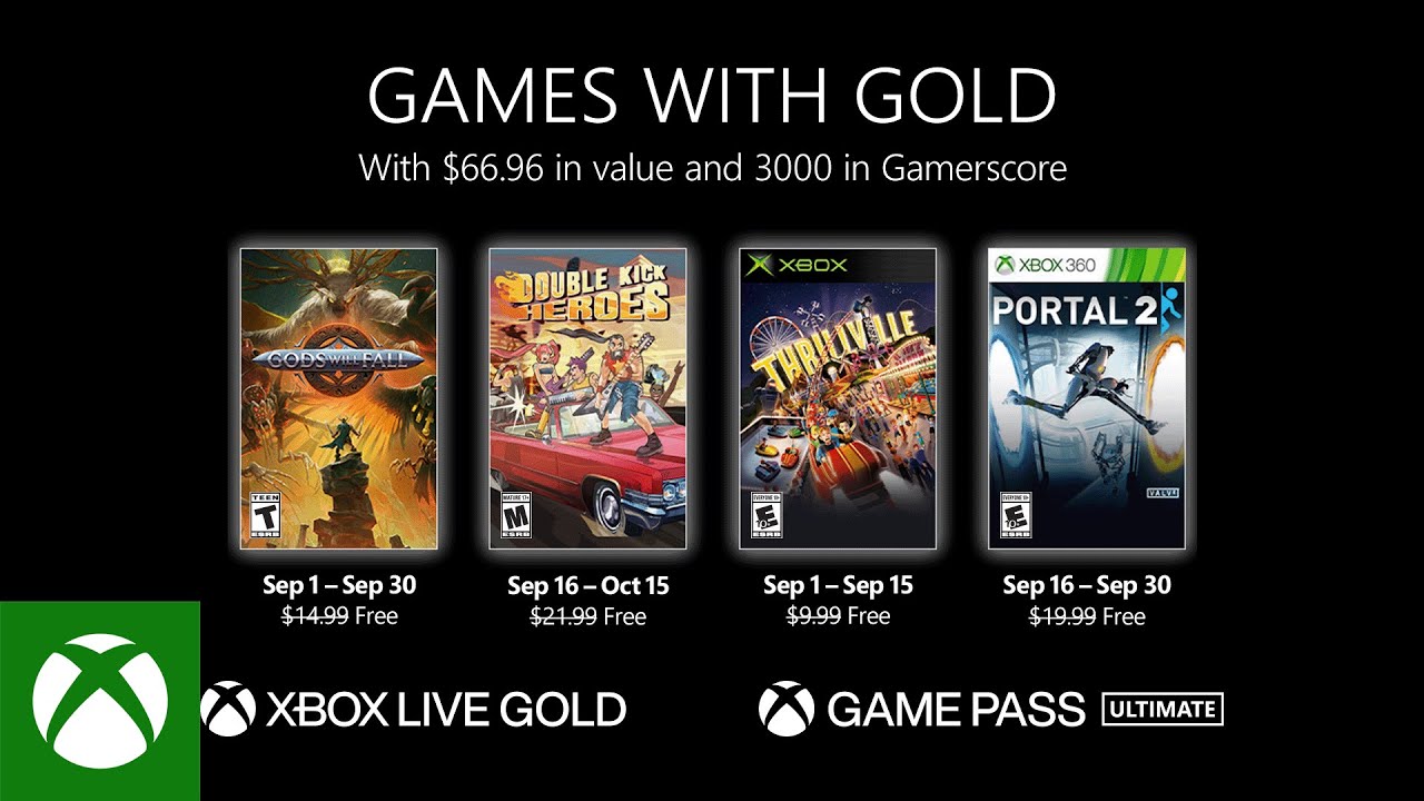 Games With Gold setembro