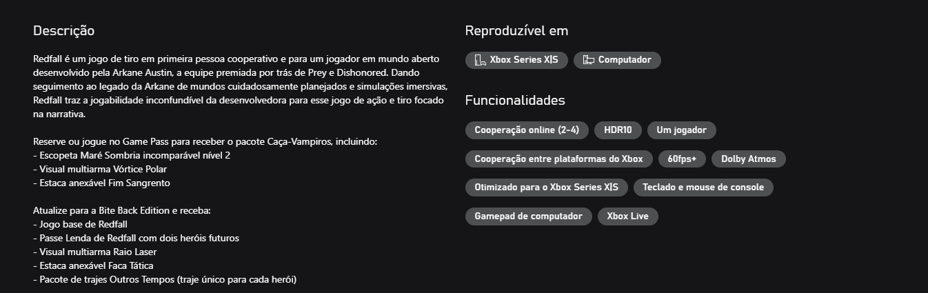 Redfall, novo exclusivo do Xbox Series X