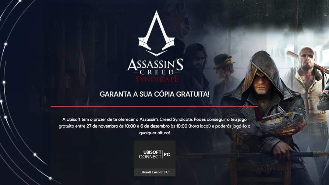 Ubisoft disponibiliza Assassin's Creed Syndicate de graça; saiba como  baixar o jogo - Tecnologia e Games - Folha PE