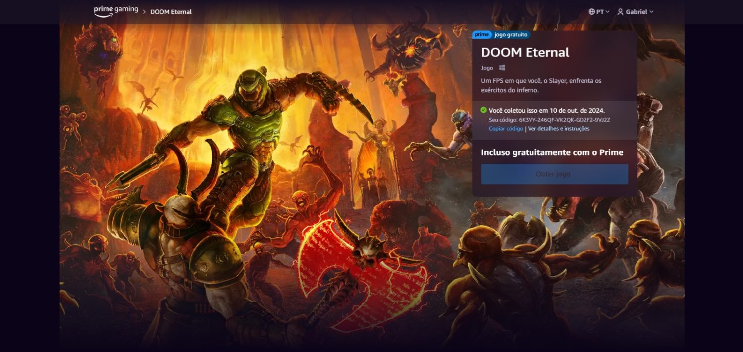 O Doom Eternal está totalmente gratuito para ser resgatado!