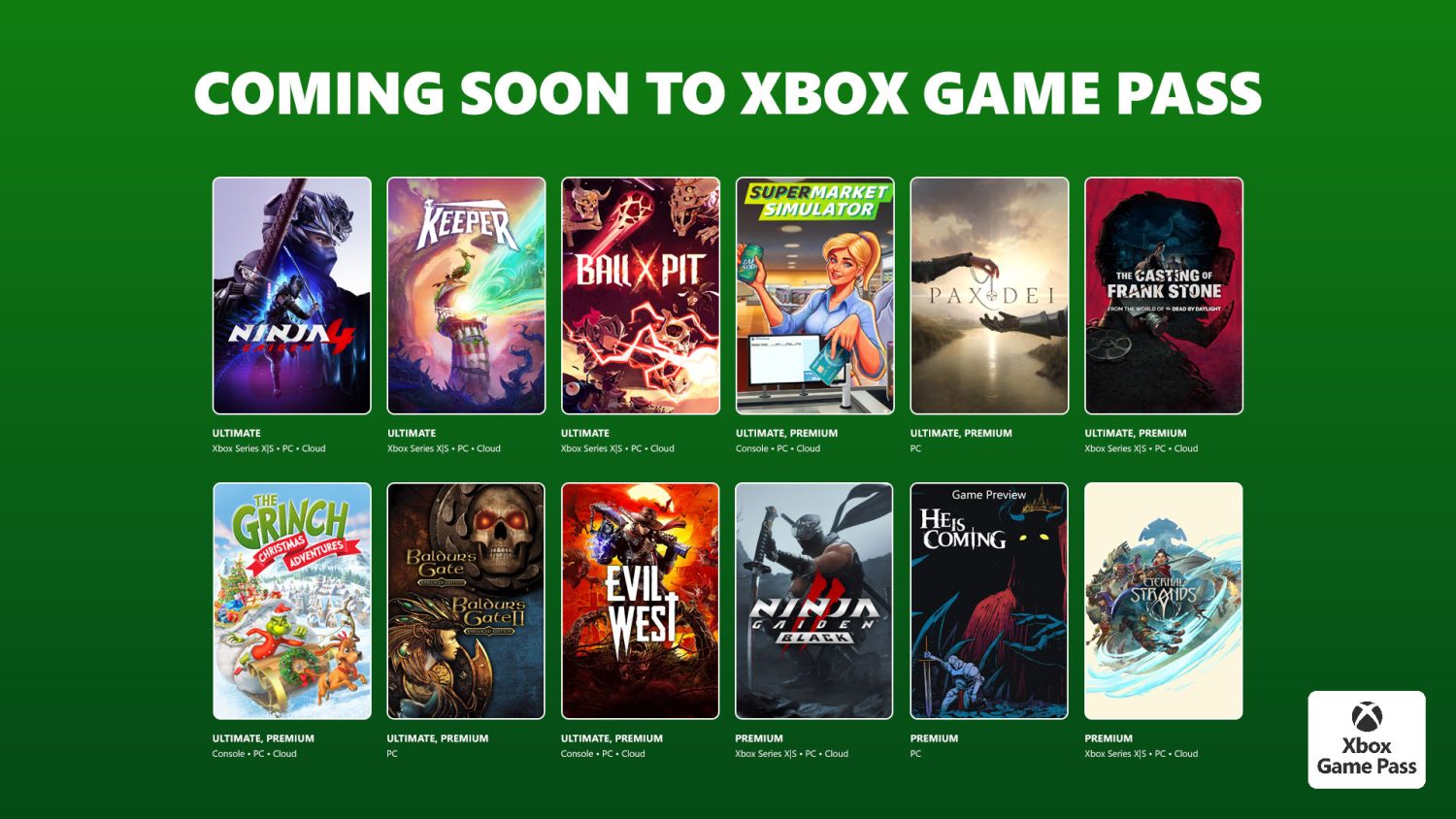 Através do Xbox Wire, a Microsoft divulgou os novos jogos que chegarão no catálogo do Game Pass para Console, xCloud e PC em outubro.