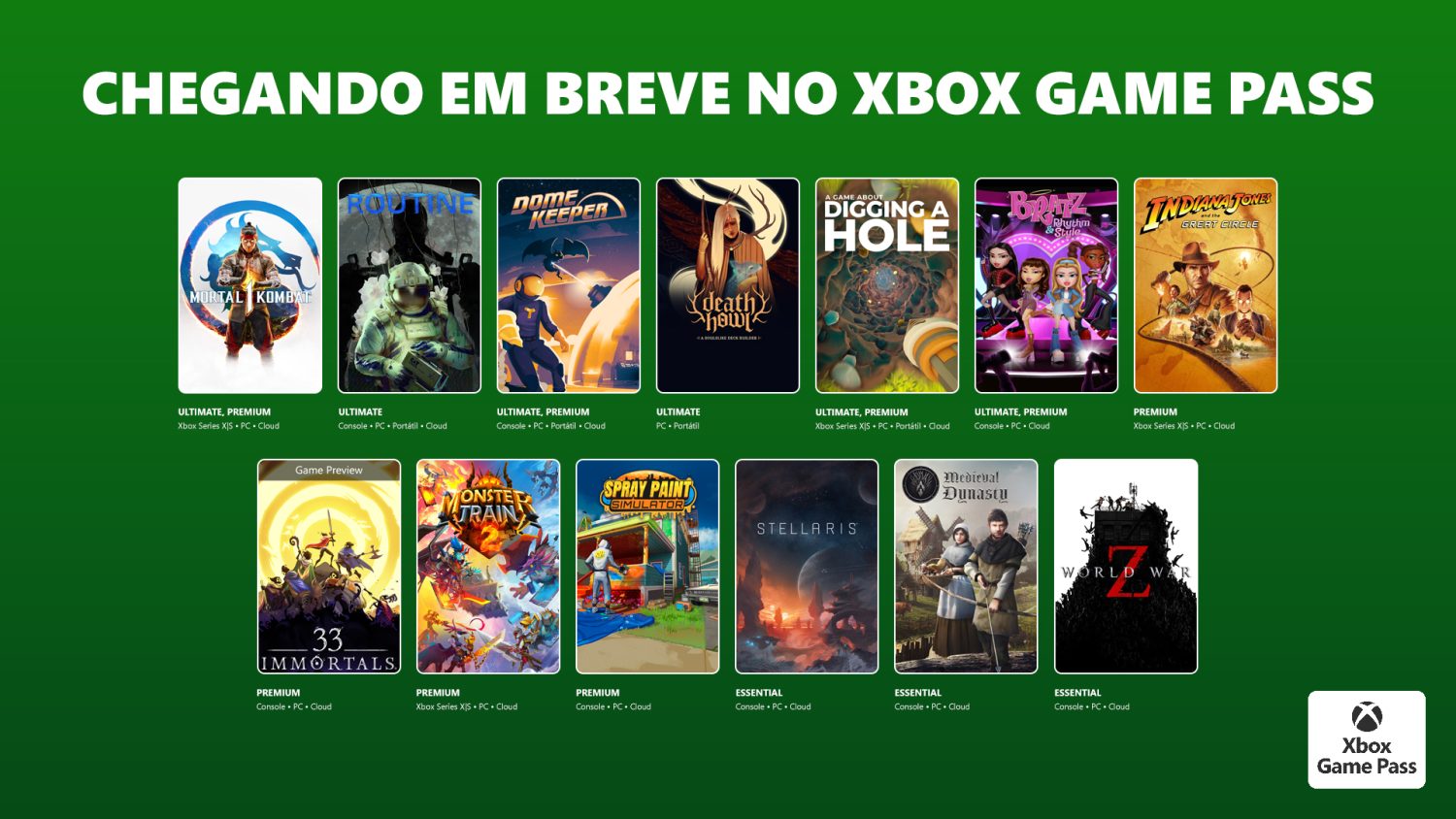 Através do Xbox Wire, a Microsoft divulgou os novos jogos que chegarão no catálogo do Xbox Game Pass para Console, xCloud e PC em dezembro.